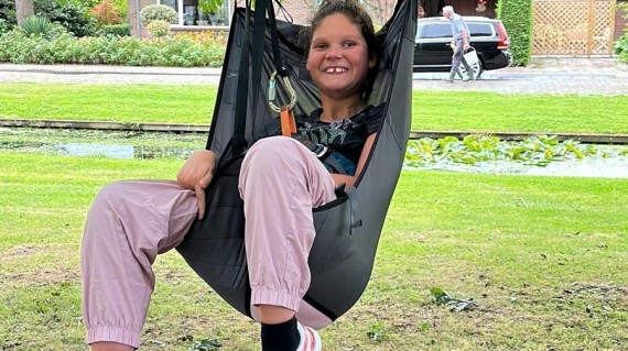 Lisanne aan het klimmen